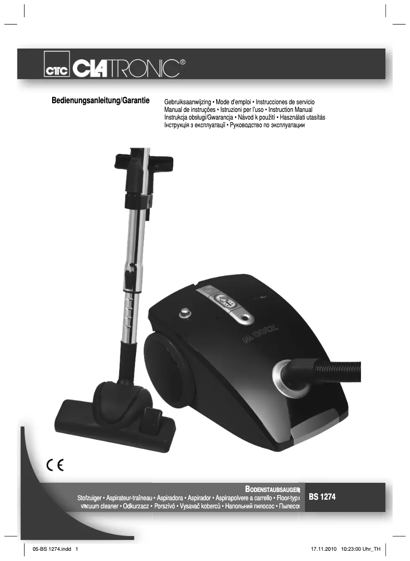 Page 1 de la notice Manuel utilisateur Clatronic BS 1274