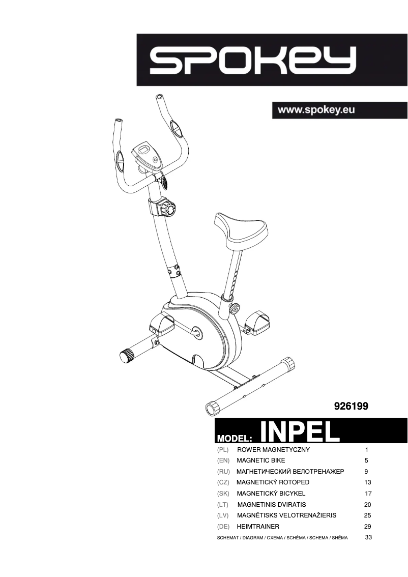 Page 1 de la notice Manuel utilisateur Spokey Inpel