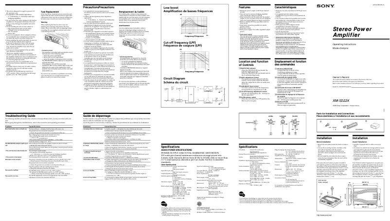 Image de la première page du manuel de l'appareil XM-SD22X
