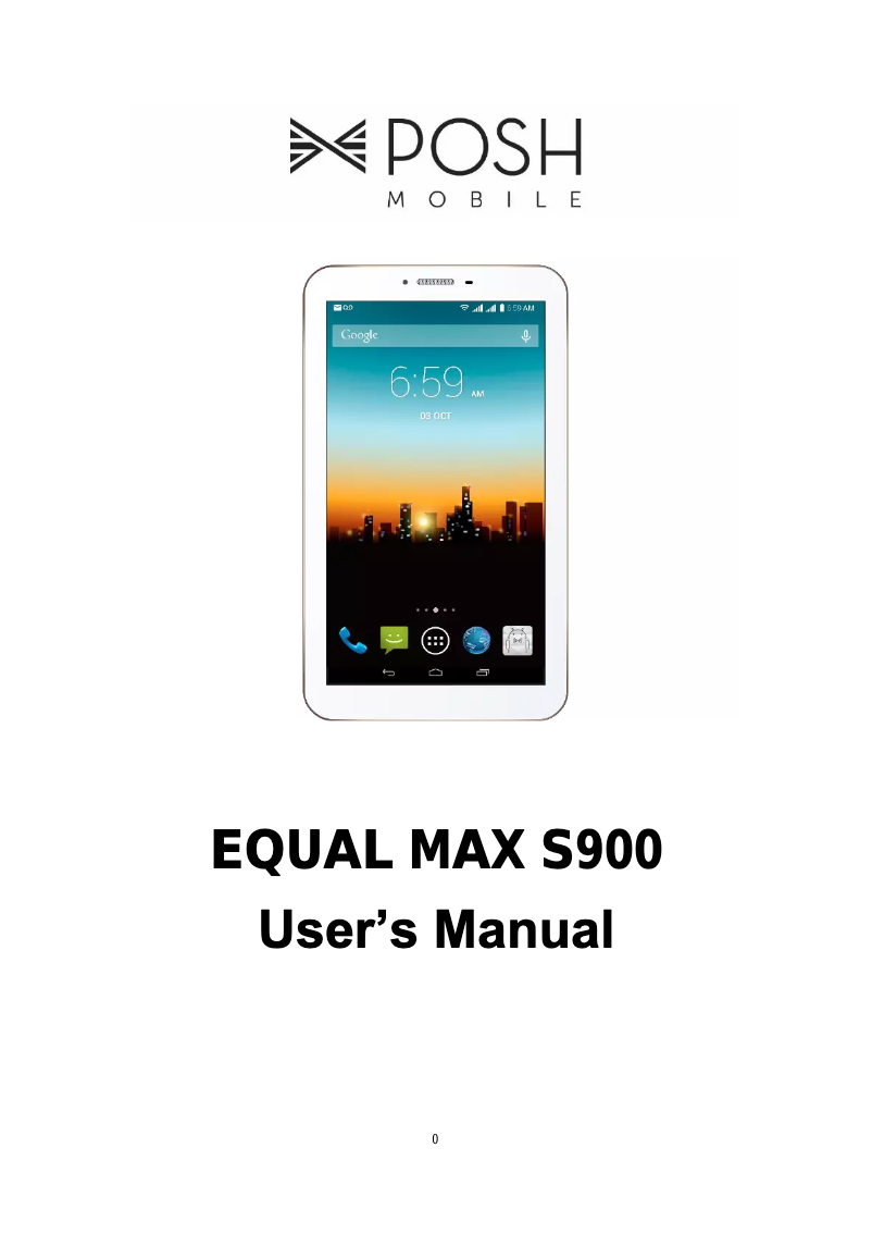Image de la première page du manuel de l'appareil Equal Max S900