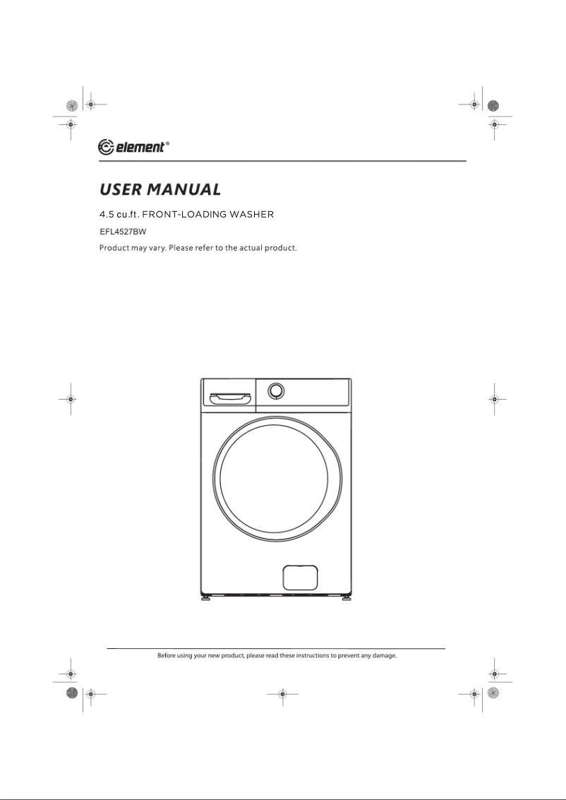 Image de la première page du manuel de l'appareil EFL4527BW