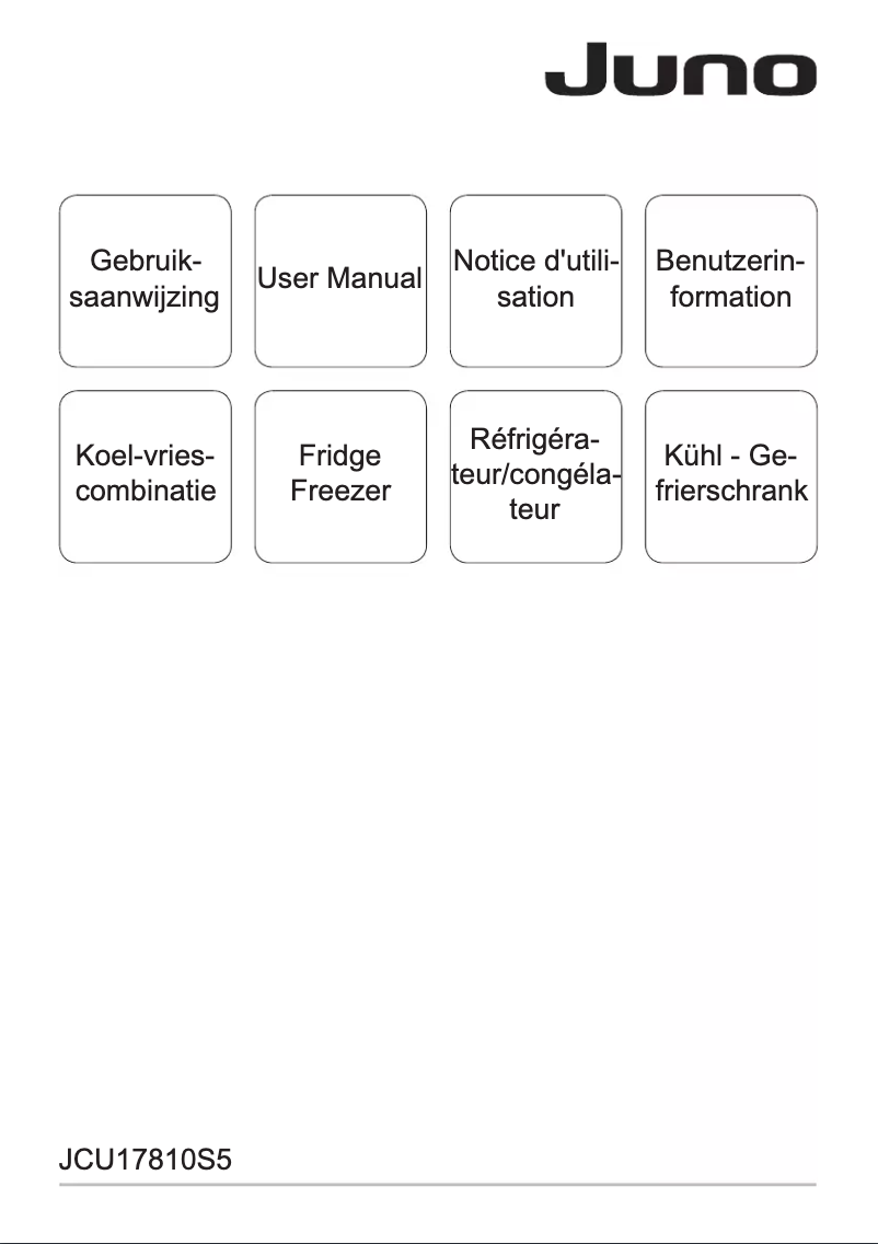 Page n°1 - Manuel utilisateur Juno JCU17810S5