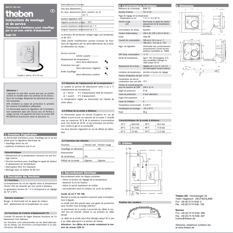 Image de la première page du manuel de l'appareil RAM 751