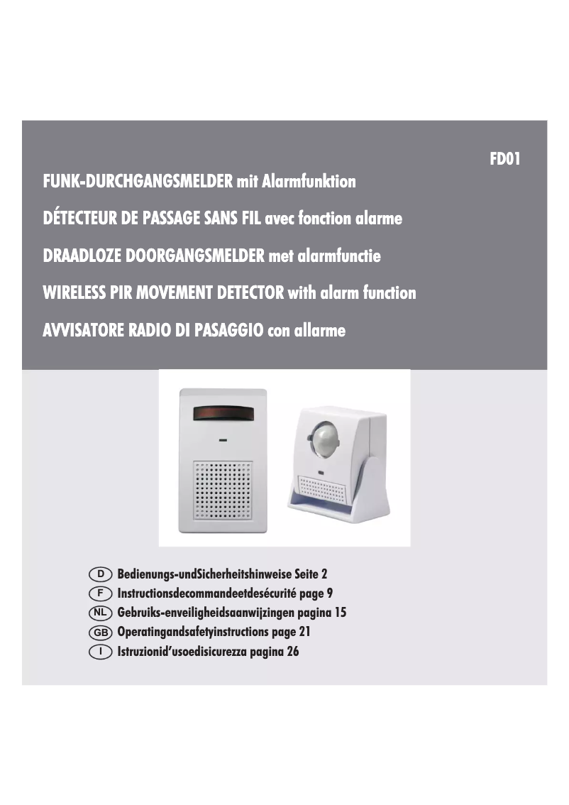 Página 1 del manual Manual de usuario Pentatech FD01