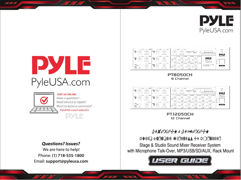 Page 1 de la notice Manuel utilisateur Pyle PT12050CH