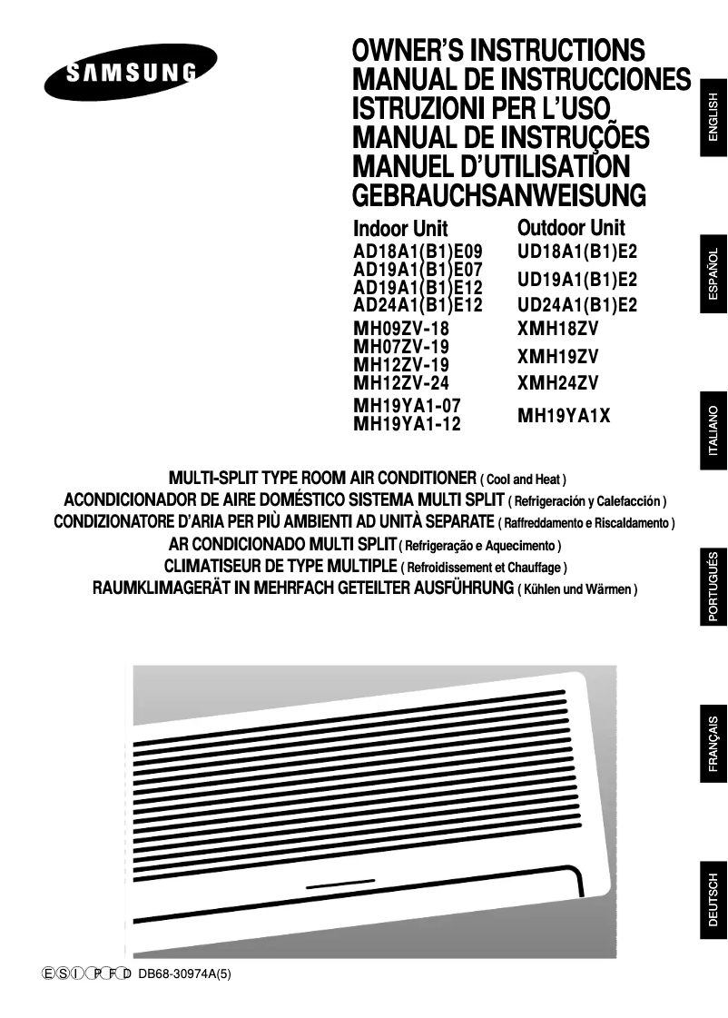 Page n°1 - Manuel utilisateur Samsung AD19A1E07