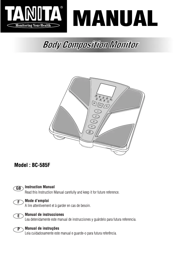Image de la première page du manuel de l'appareil BC-585F