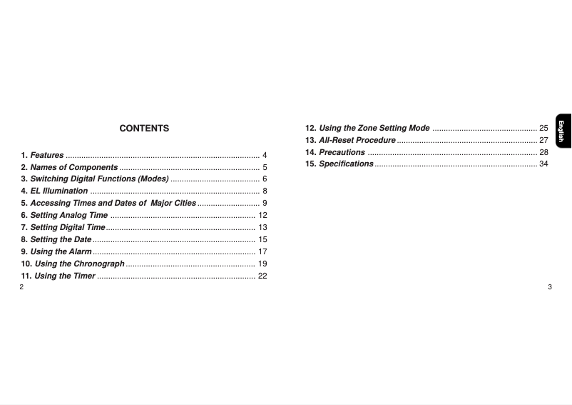 Page 1 de la notice Manuel utilisateur Citizen CAL U010