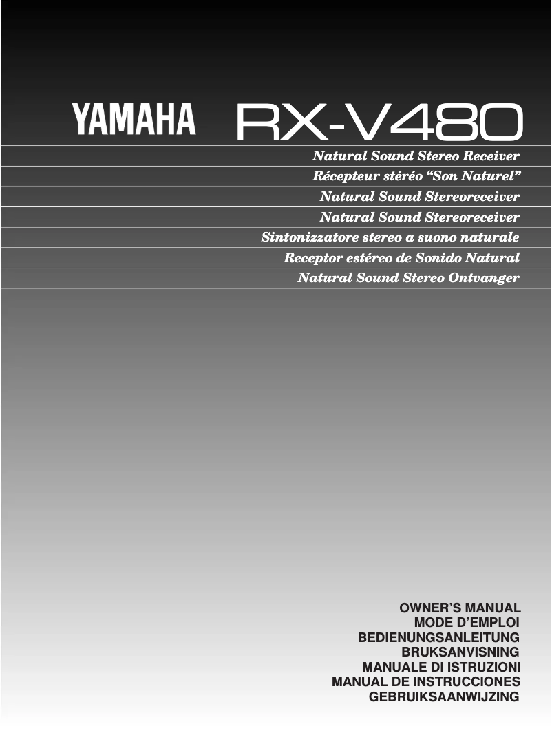 Page n°1 - Manuel utilisateur Yamaha RX-V480