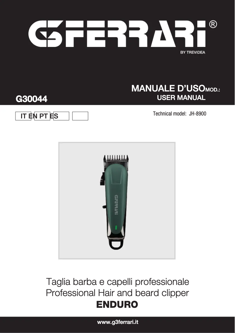 Image de la première page du manuel de l'appareil Enduro G30044