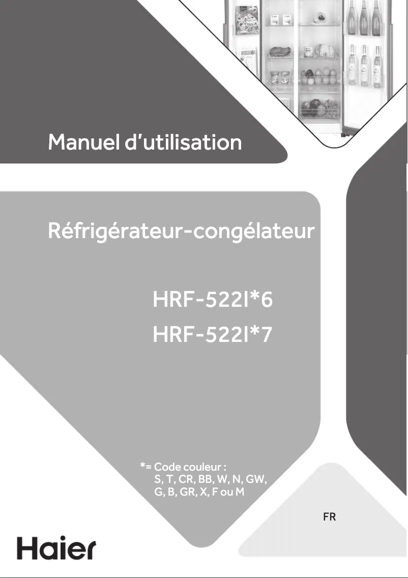 Image de la première page du manuel de l'appareil HRF-522IG6