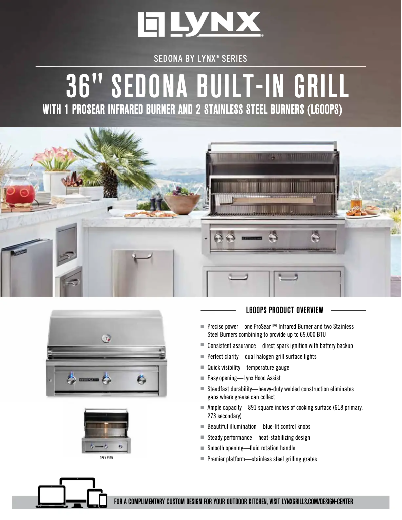 Page 1 de la notice Fiche technique Lynx L600PSNG