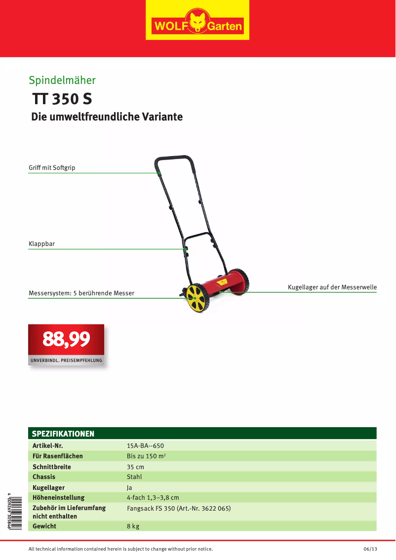 Image de la première page du manuel de l'appareil TT 350 S