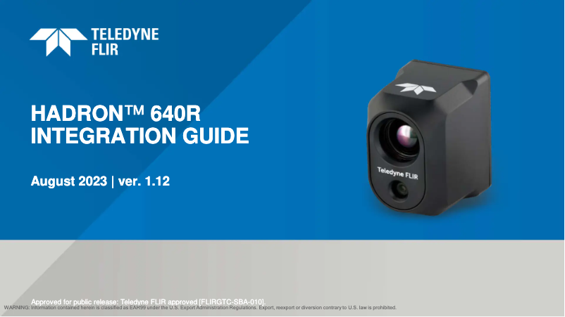 Page 1 de la notice Manuel utilisateur FLIR Hadron 640R