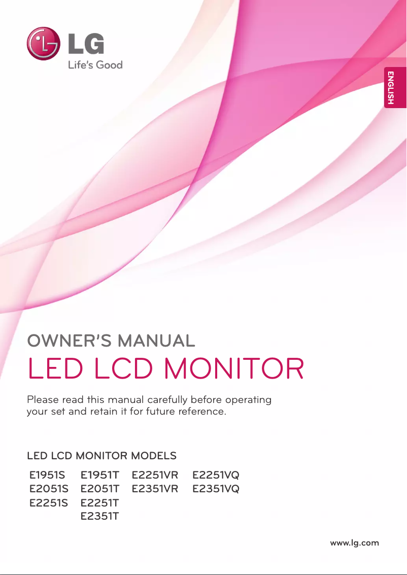 Page n°1 - Manuel utilisateur LG E2351VR