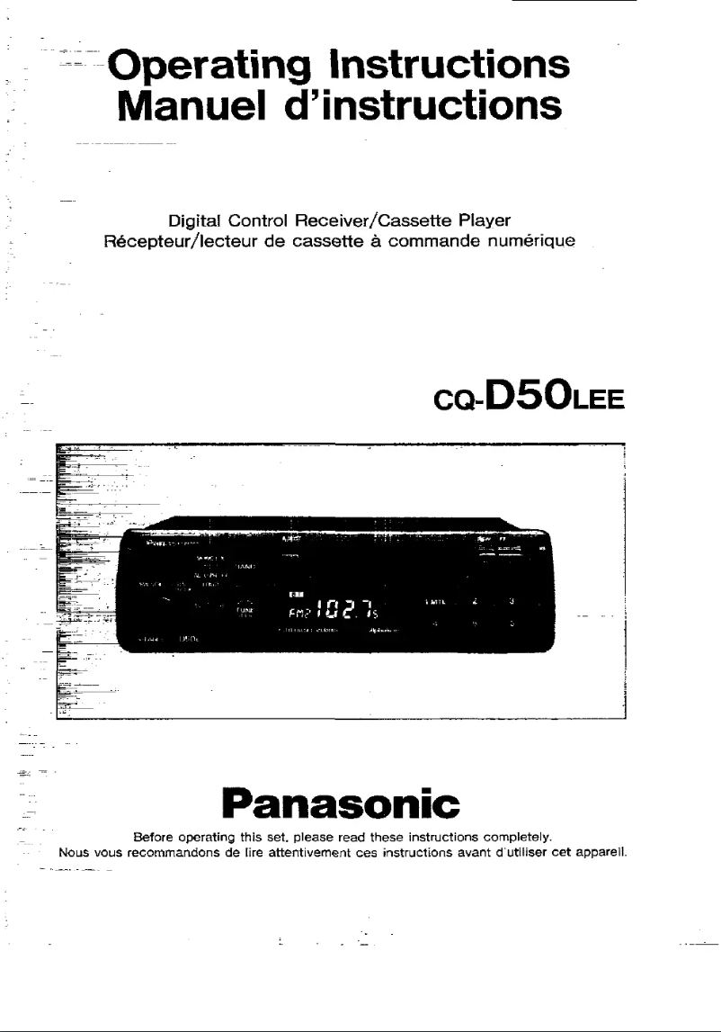 Page n°1 - Manuel utilisateur Panasonic CQ-D50L