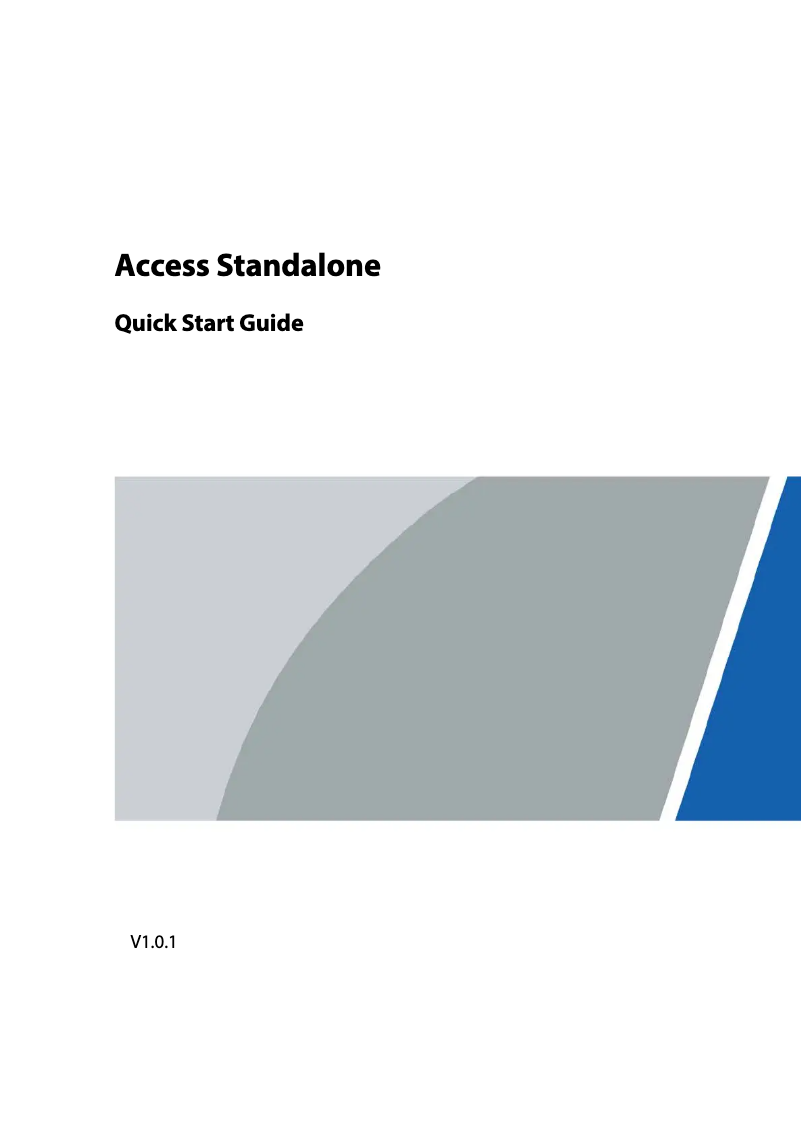 Page 1 de la notice Guide de démarrage rapide Dahua Technology ASI1201E/ASI1201E-D