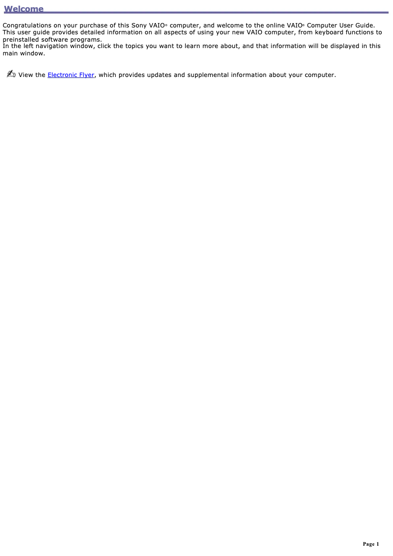 Página 1 del manual Manual de usuario Sony Vaio PCG-GRX690K