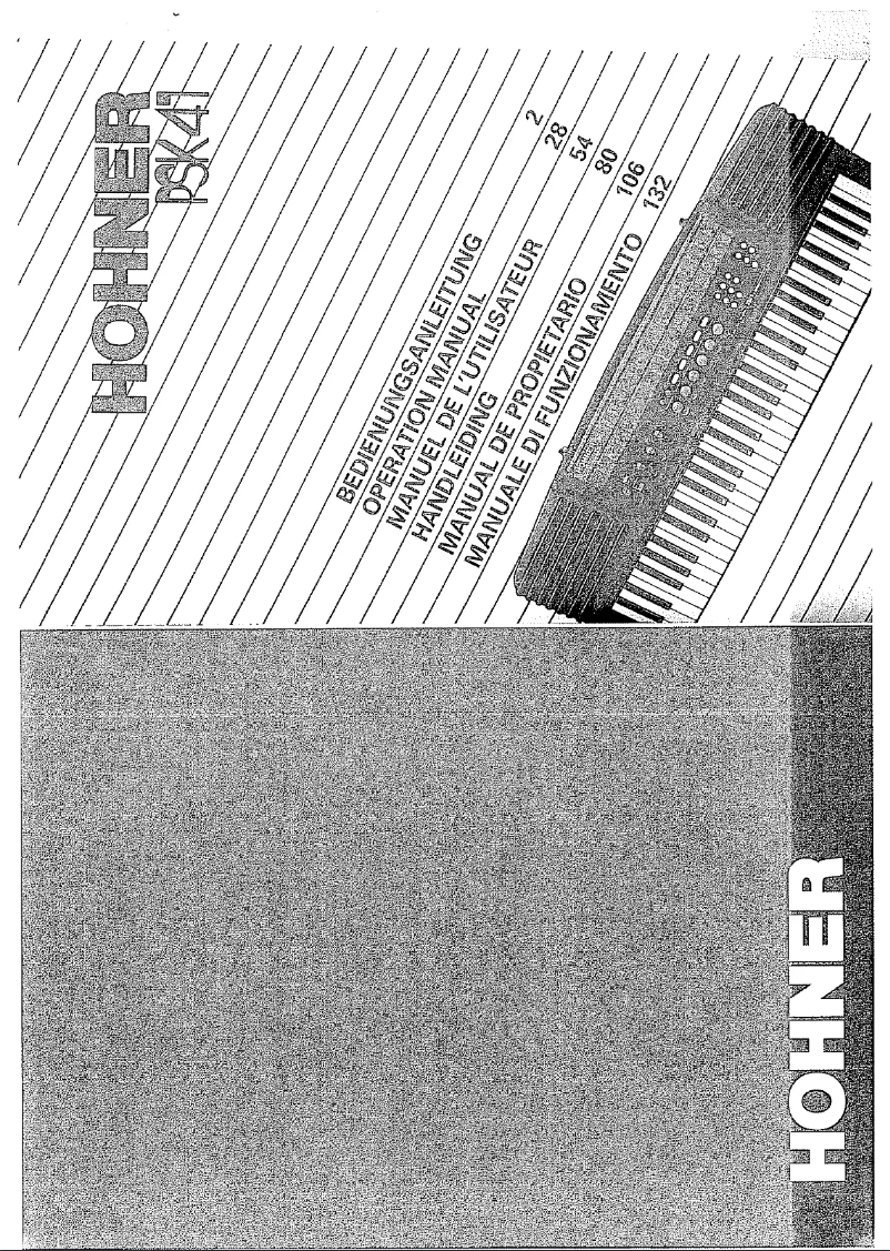 Página 1 del manual Manual de usuario Hohner PSK 41