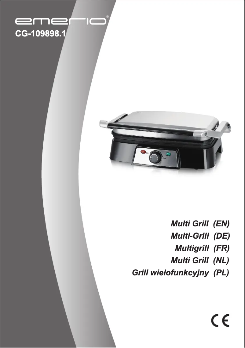 Page 1 de la notice Manuel utilisateur Emerio CG-109898