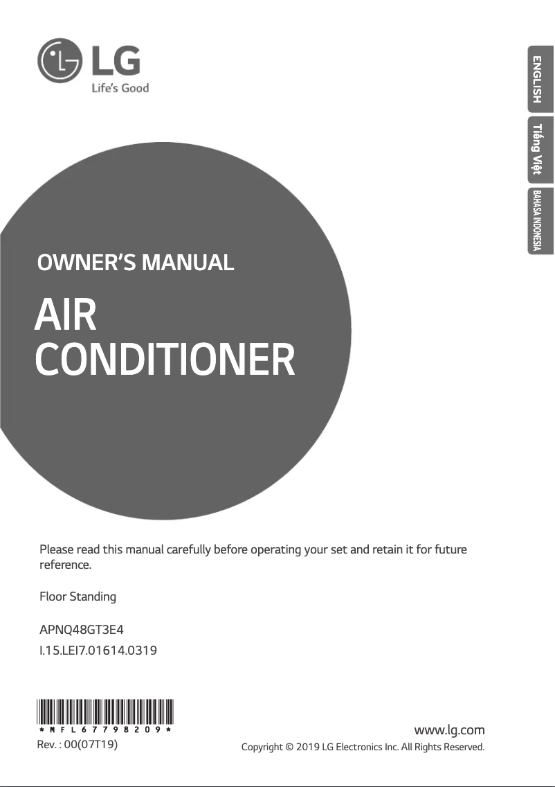 Page 1 of the manual User Manual LG APNQ48GT3E4