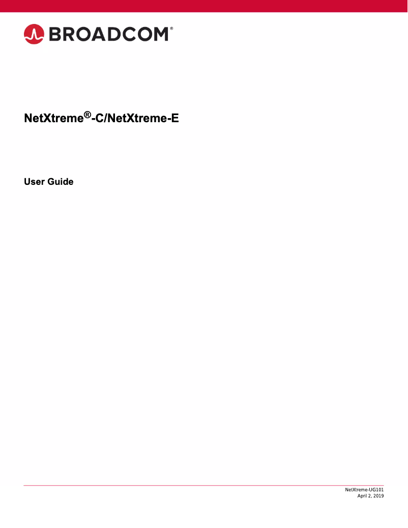 Page n°1 - Manuel utilisateur Broadcom P1100P