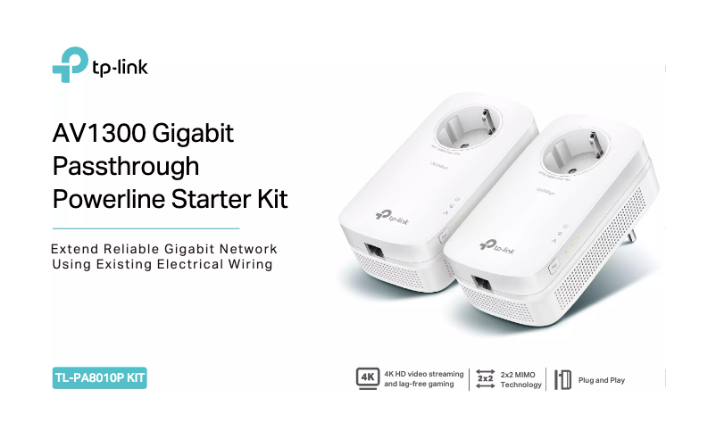 Página 1 del manual Ficha técnica TP-Link TL-PA8010P KIT V2