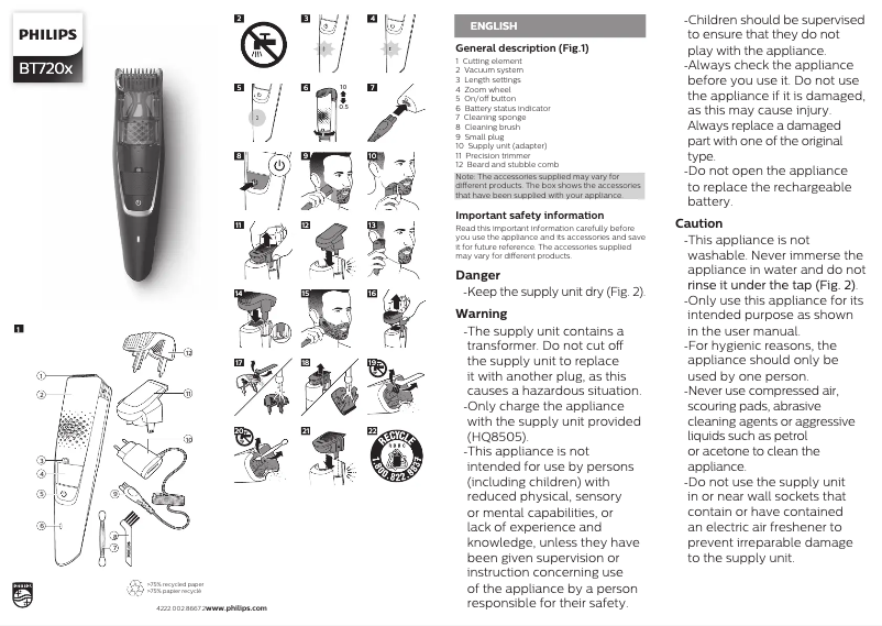 Image de la première page du manuel de l'appareil Series 7000 BT7201