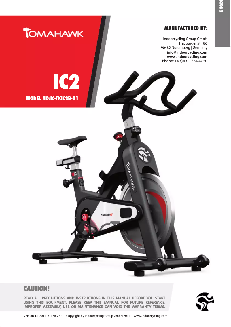 Page 1 de la notice Manuel utilisateur Life Fitness IC2