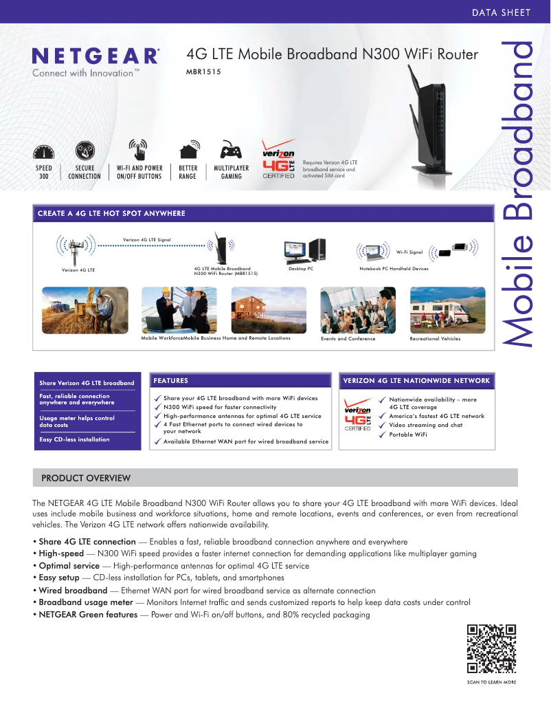 Page n°1 - Fiche technique Netgear MBR1515