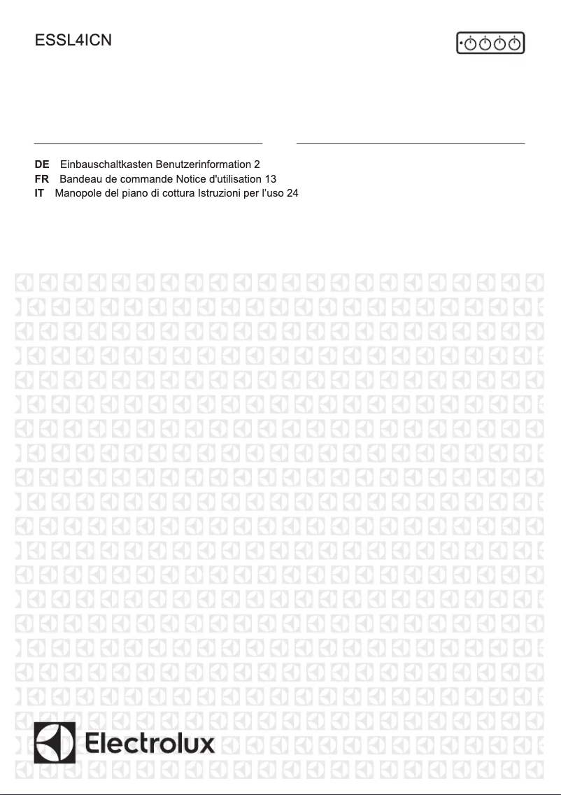 Page 1 de la notice Manuel utilisateur Electrolux ESSL4ICN
