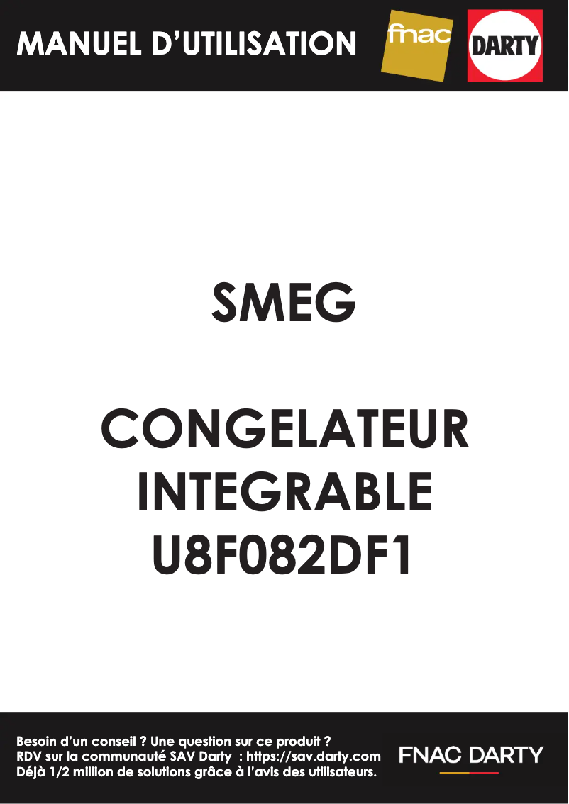 Page n°1 - Manuel utilisateur Smeg U8F082DF1