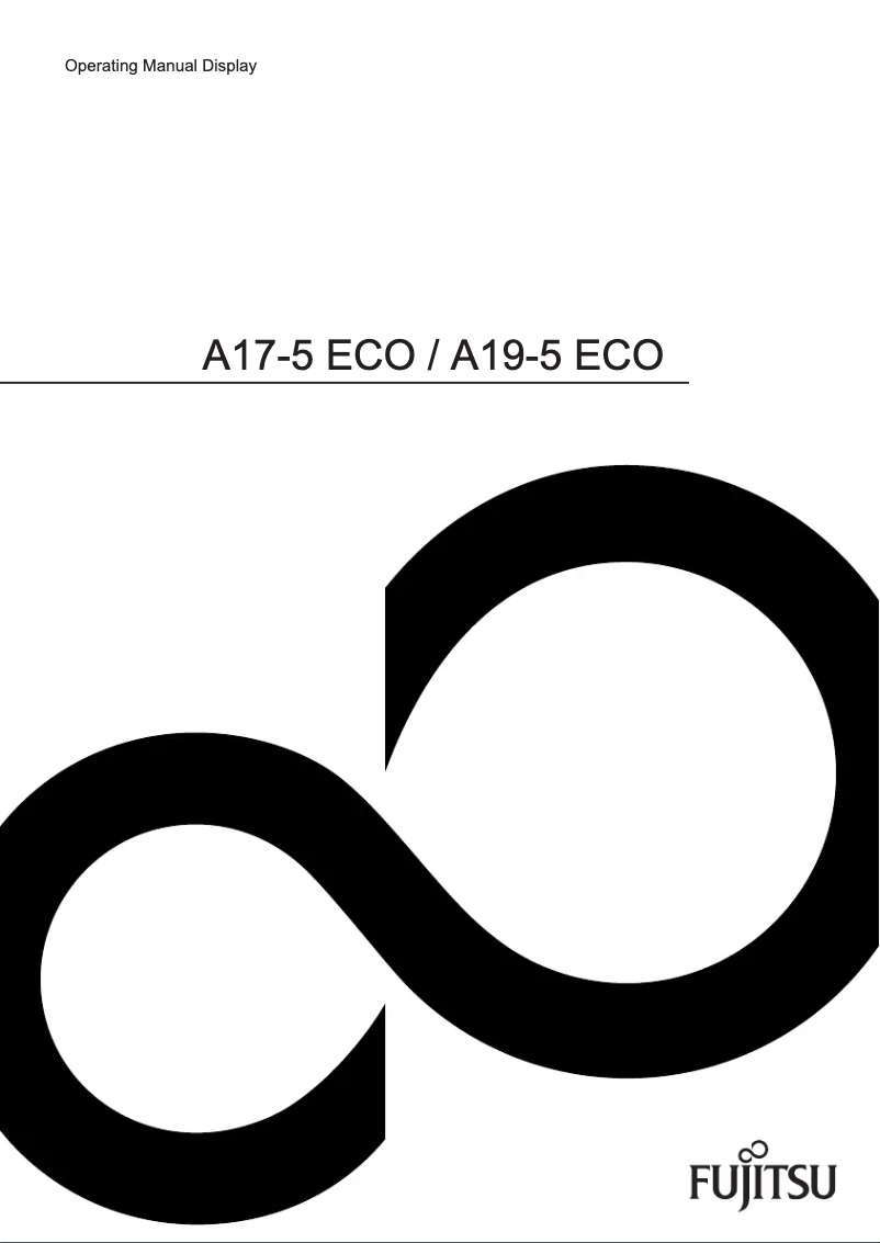 Page n°1 - Manuel utilisateur Fujitsu A19-5 ECO