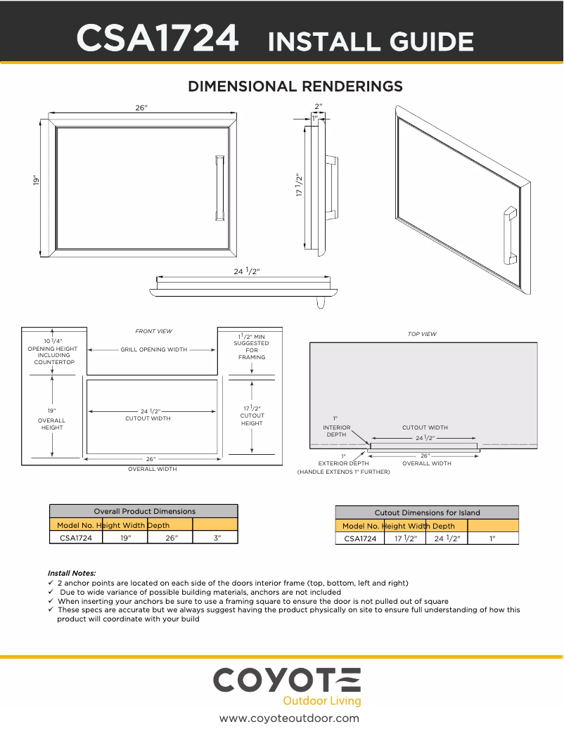 Image de la première page du manuel de l'appareil CSA1724