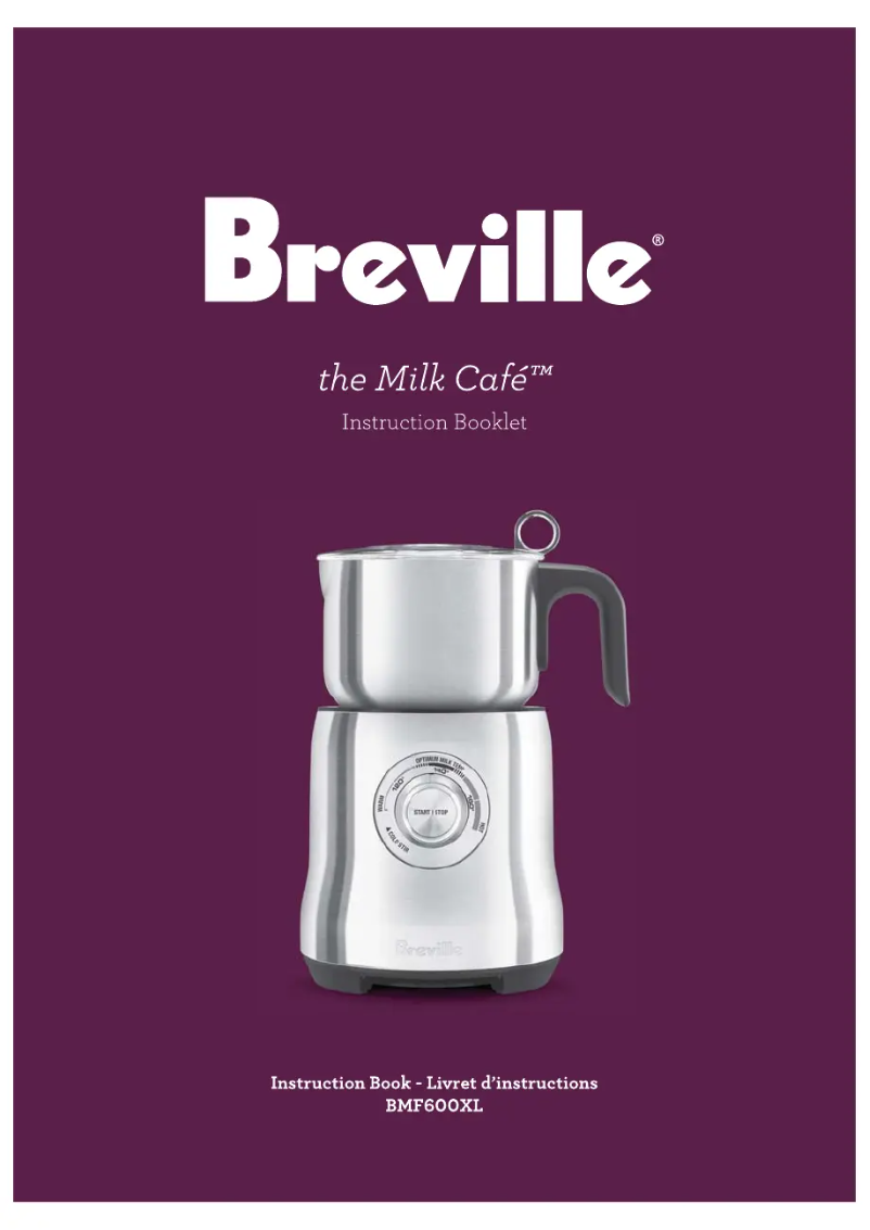 Page 1 de la notice Manuel utilisateur Breville the Milk Café BMF600