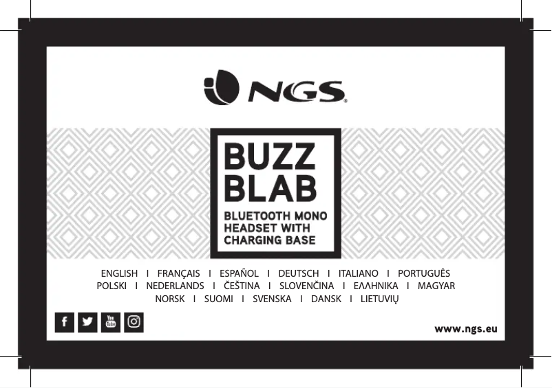 Page n°1 - Manuel utilisateur NGS Buzz Blab