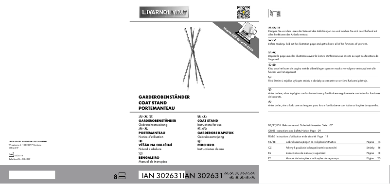 Page 1 de la notice Manuel utilisateur Livarno Lux IAN 302631