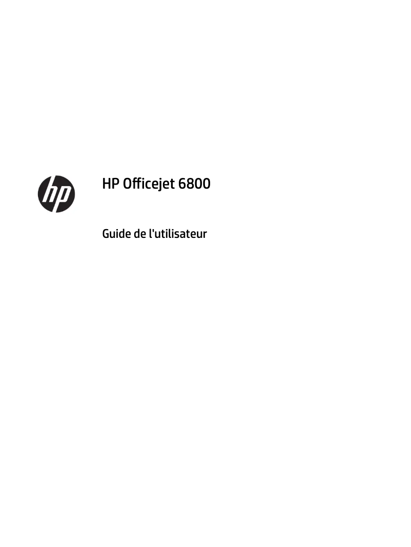 Page n°1 - Manuel utilisateur HP Officejet 6810