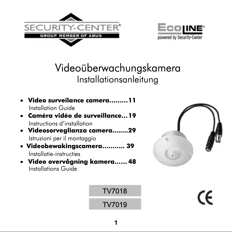 Página 1 del manual Manual de usuario Abus TV7018