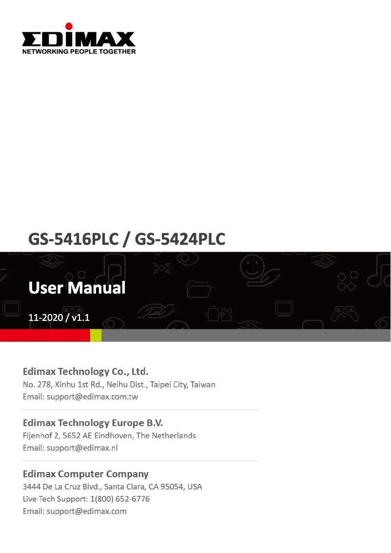 Page n°1 - Manuel utilisateur Edimax GS-5416PLC