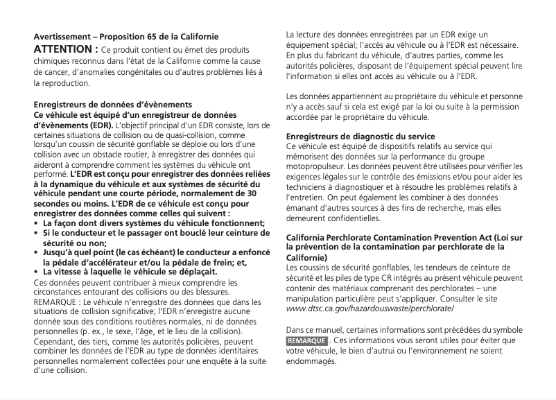 Page 1 de la notice Manuel utilisateur Acura RLX (2016)