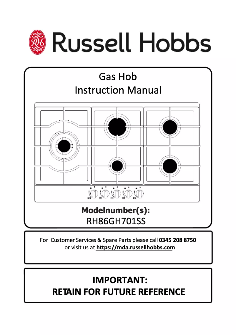 Image de la première page du manuel de l'appareil RH86GH701SS