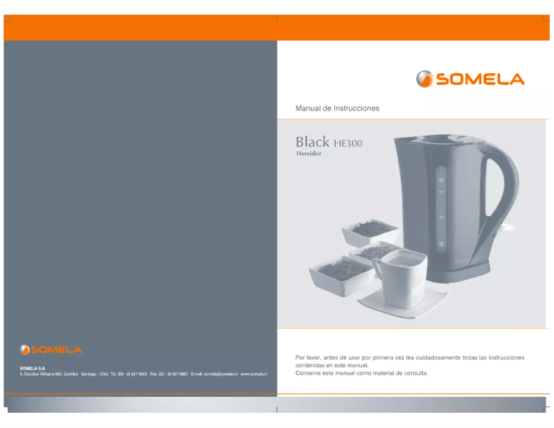Image de la première page du manuel de l'appareil Black HE300