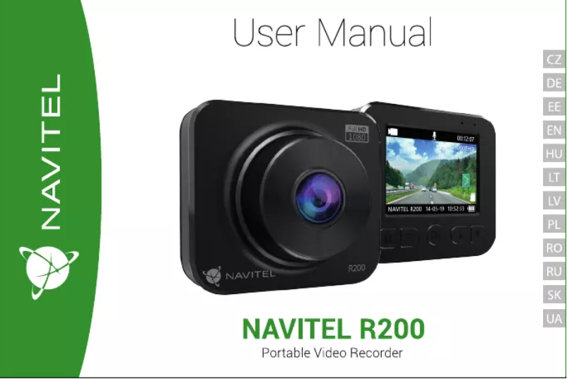 Page n°1 - Manuel utilisateur Navitel R200