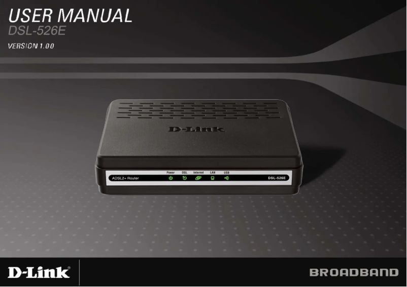 Page 1 de la notice Manuel utilisateur D-Link DSL-526E