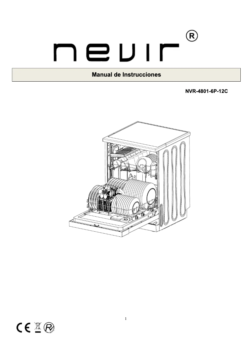 Page 1 de la notice Manuel utilisateur Nevir NVR-4801 6P-12C