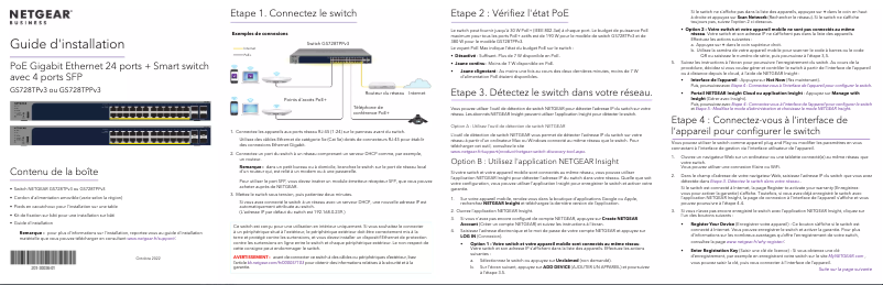 Page n°1 - Guide d'installation Netgear GS728TPPv3