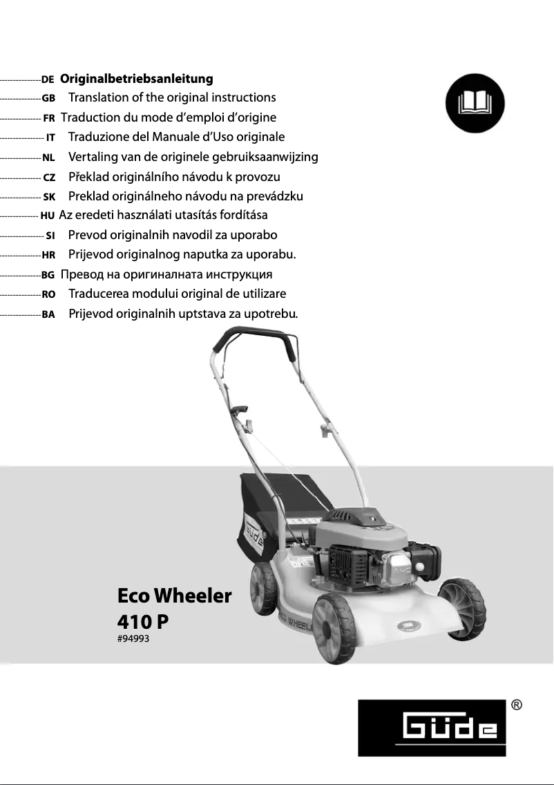 Page 1 de la notice Manuel utilisateur Güde 410 P Eco Wheeler