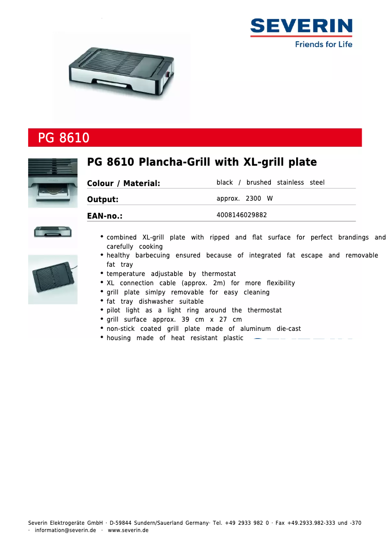 Image de la première page du manuel de l'appareil PG 8610