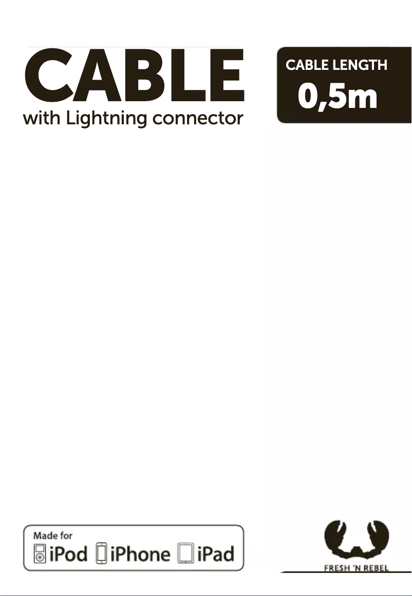 Page 1 de la notice Manuel utilisateur Fresh 'n Rebel 2LC050YL